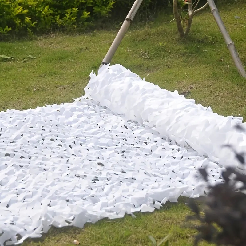 Hunting Outdoor Decor - Siatka maskująca dwuwarstwowa biała kamuflaż do