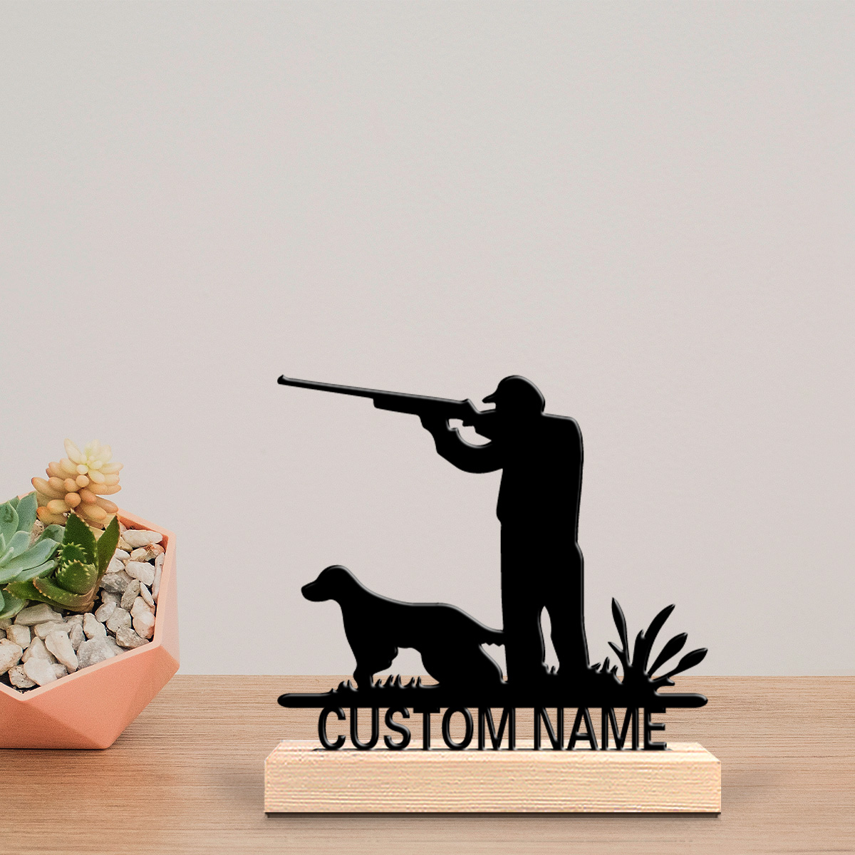 Hunting Outdoor Decor - 1 szt. Modna, personalizowana, metalowa statuetka
