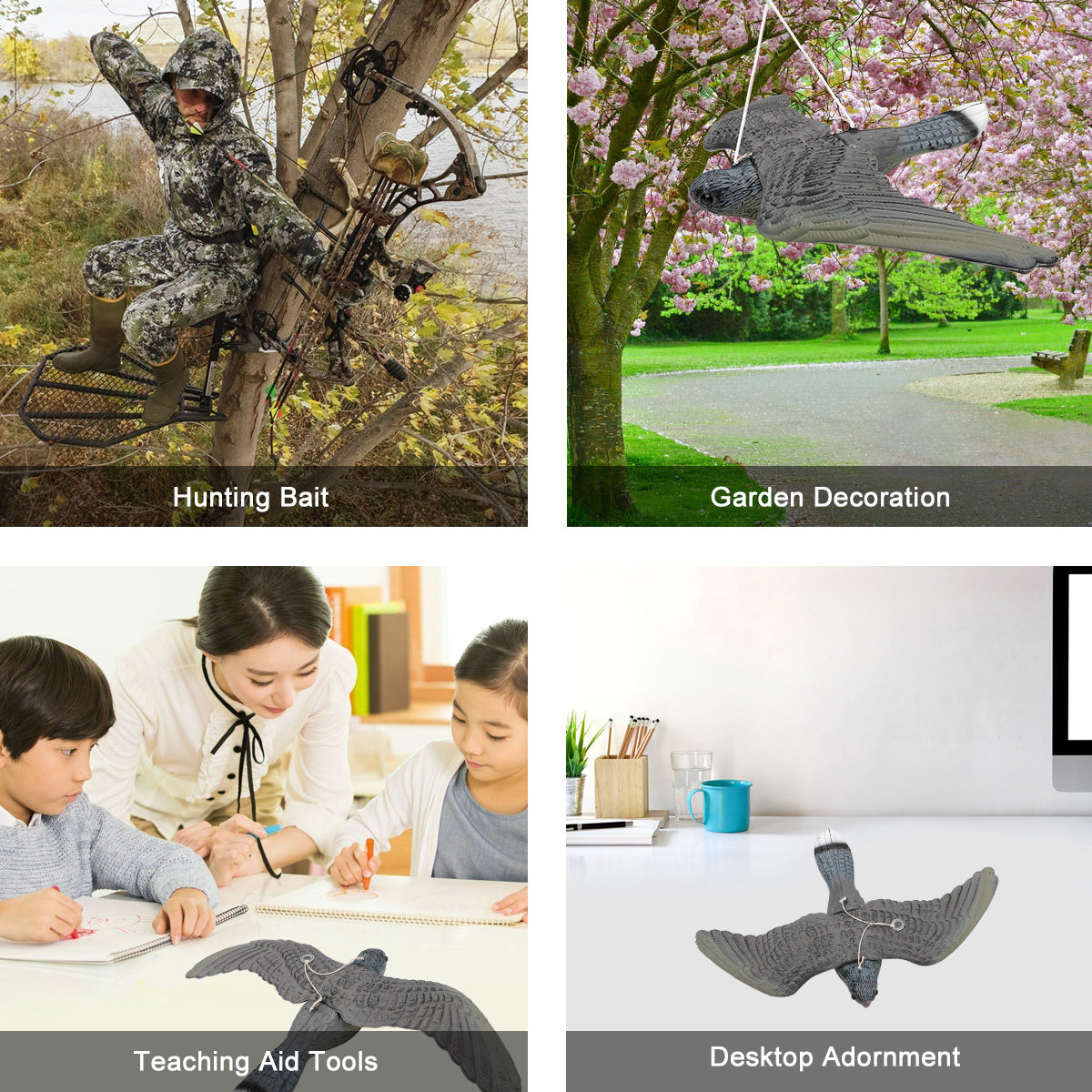Hunting Outdoor Decor - 1 szt. Realistyczna plastikowa rzeźba ptaka