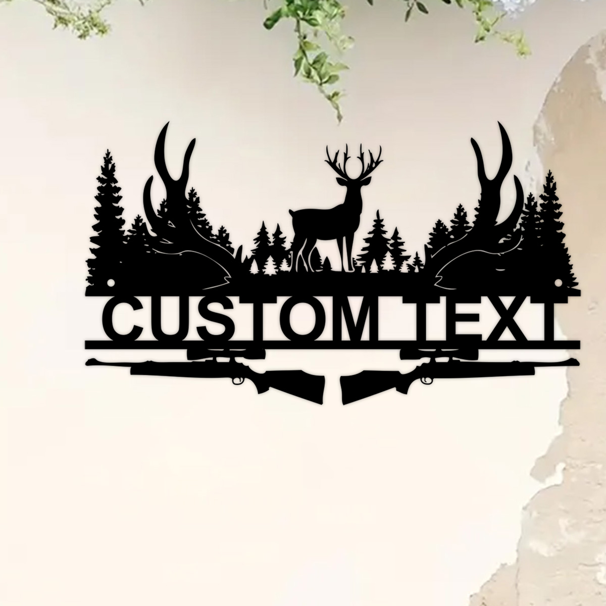 Hunting Outdoor Decor - Niestandardowy metalowy znak kabiny jelenia, prezent