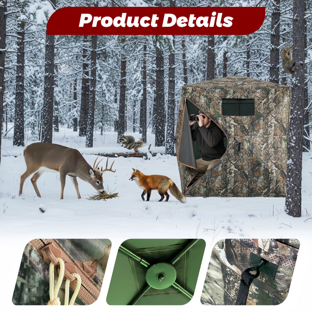 Hunting & Outdoor Supplies Photos - Kamuflażowa namiotowa budka myśliwska, łatwa w