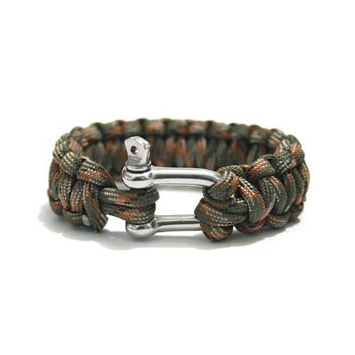 Paracord Survival Bracelet - Bransoletka survivalowa Paracord Alloy U-shape Buckle