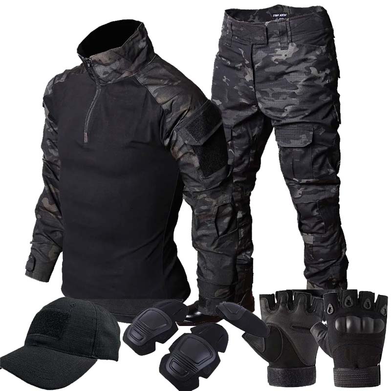 Hunting Outdoor Pants - RU Kamuflażowy Mundur Taktyczny Zestaw Outdoorowy