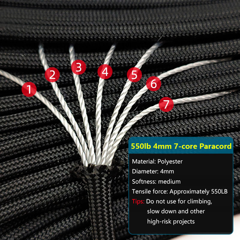 4 Rozmiar Dia.4mm 7 rdzeni sto – Paracord Survival Bracelet recenzja i cena