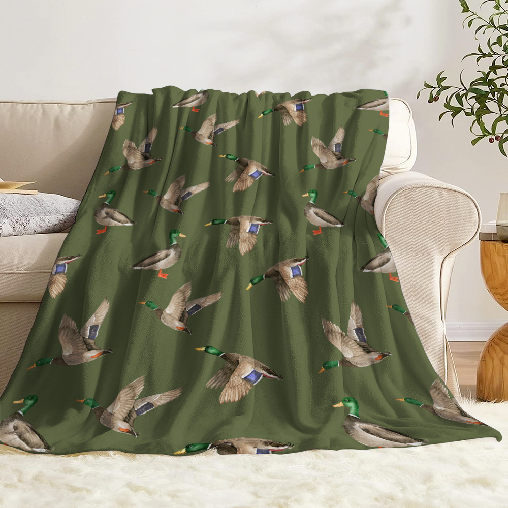 Koc polarowy z motywem kaczki  – Hunting Outdoor Decor recenzja i cena