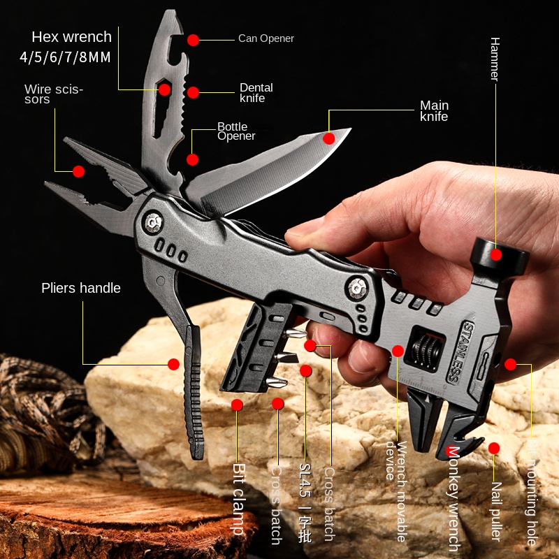 Wielofunkcyjne szczypce Multit – Outdoor Hunting Knife Set recenzja i cena