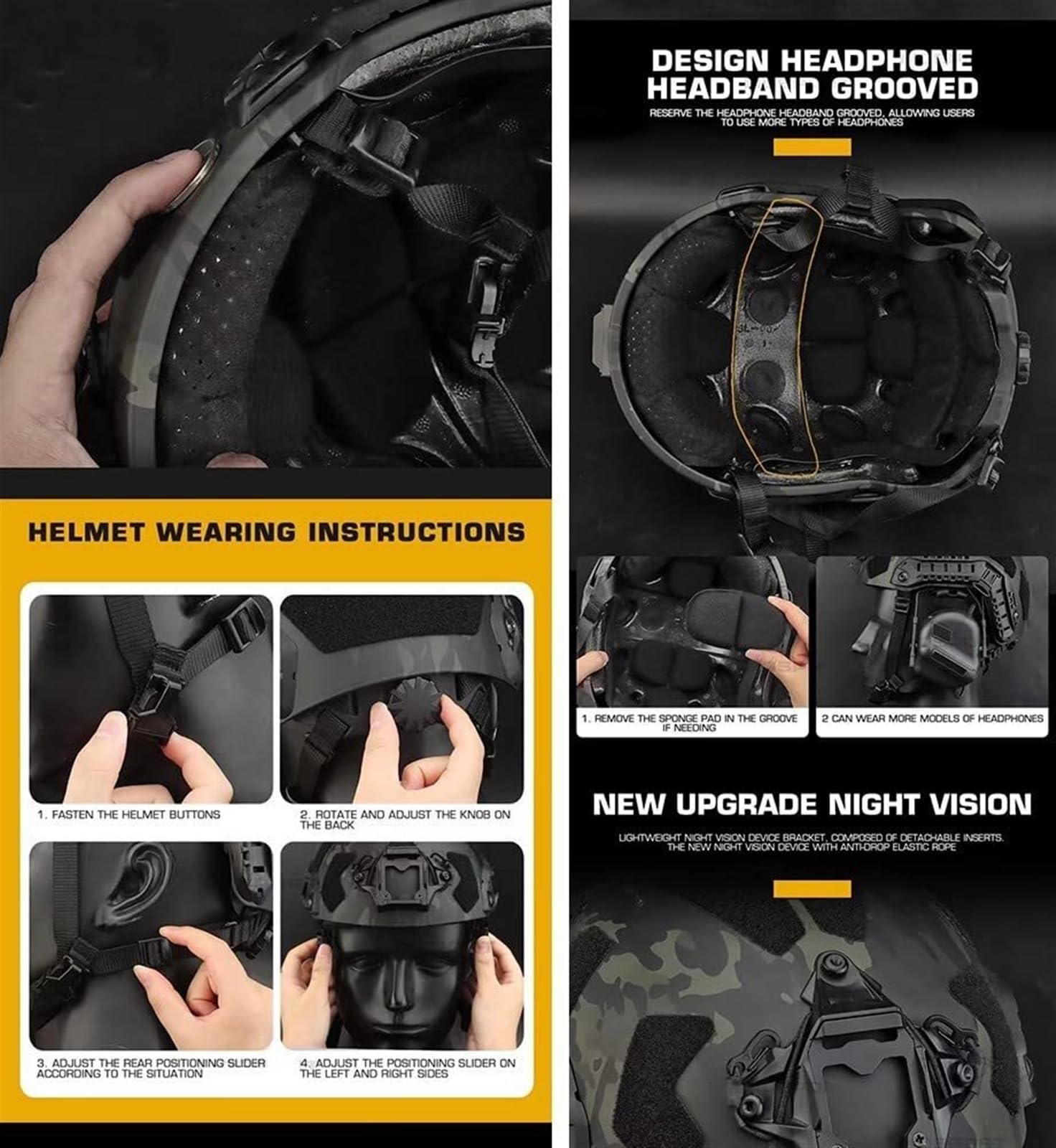 Zestaw hełmu airsoftowego z ta – Outdoor Hunting Movies recenzja i cena