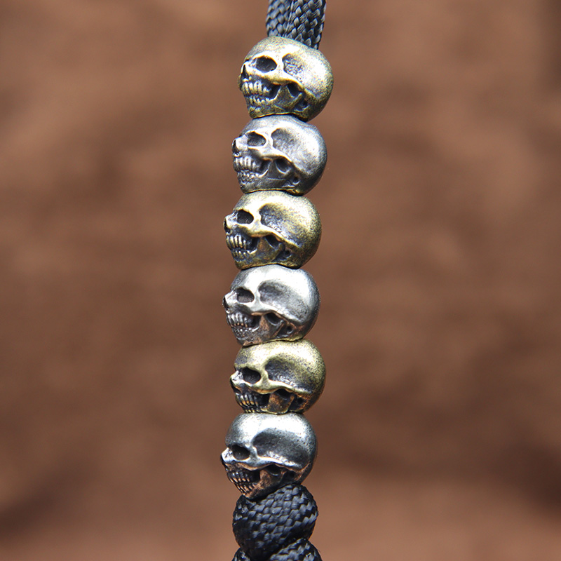 Mini czaszka głowa mosiężny nó – Paracord Survival Bracelet recenzja i cena