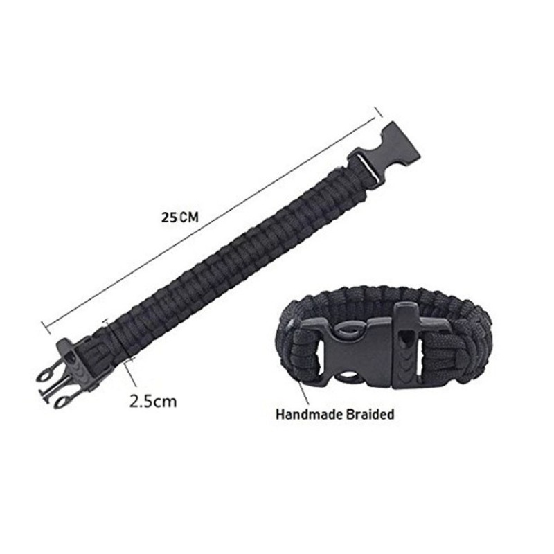 Bransoletka z paracordu z gwiz – Paracord Survival Bracelet recenzja i cena